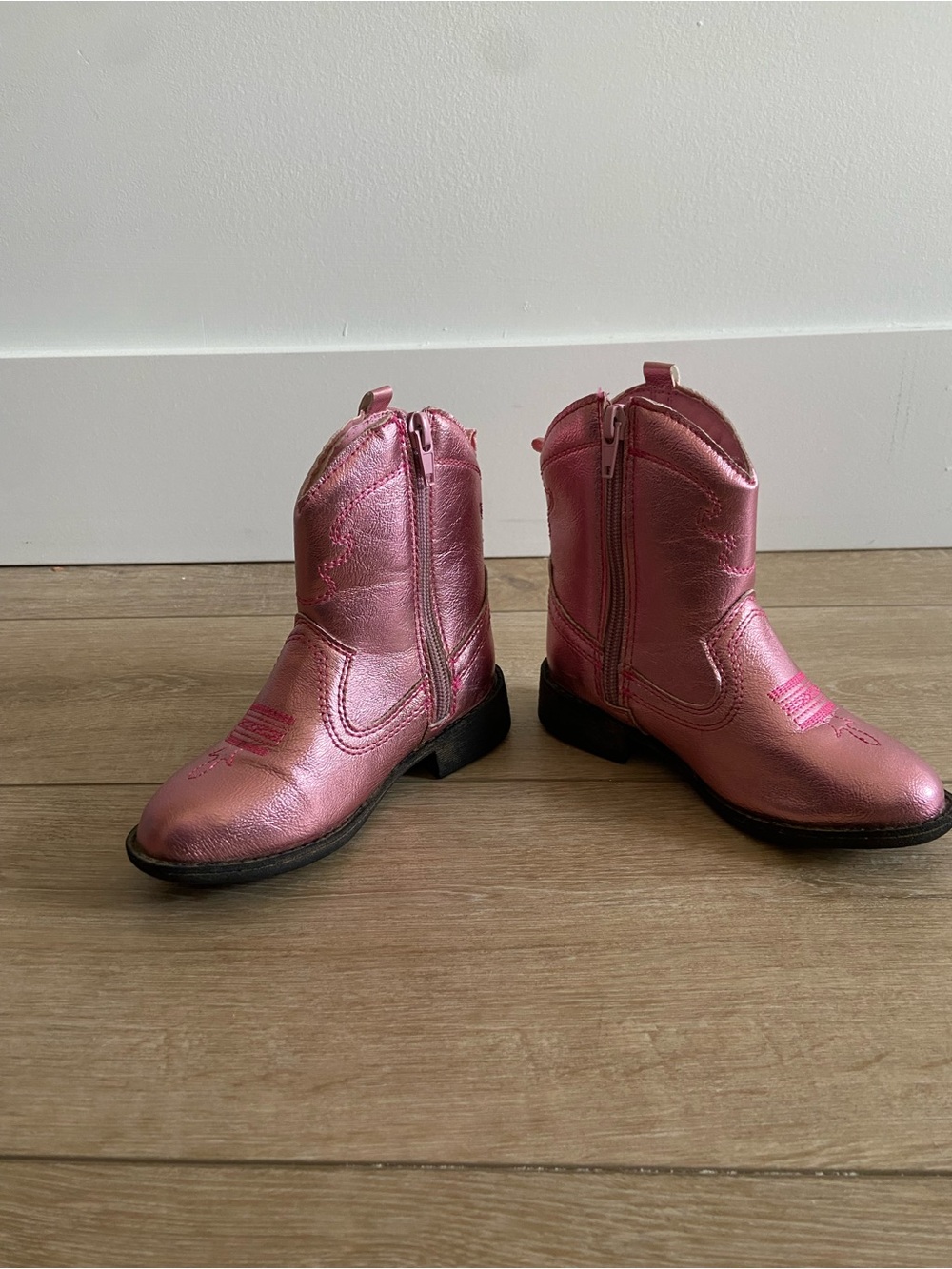 Kids Metallic Pink Cowboy Boots - Children's Western Boots - Picture 4 of 4